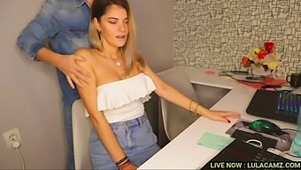 Steamy Office Encounter With A Seductive Massage And Chat