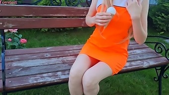 Public Masturbation With A Sexy Girl Using A Vibrator