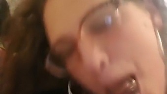 Shay Giving A Blowjob To A Black Man'S Penis (Cumshot)