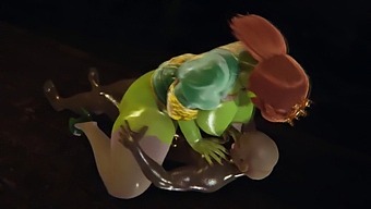 Shrek'S Prinses Fiona Wordt Bedekt Met Orc Zaad In Deze 3d Xxx Video